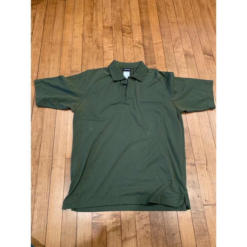 Medium x Patagonia x Men's Organic Cotton Green x Short Sleeve Polo